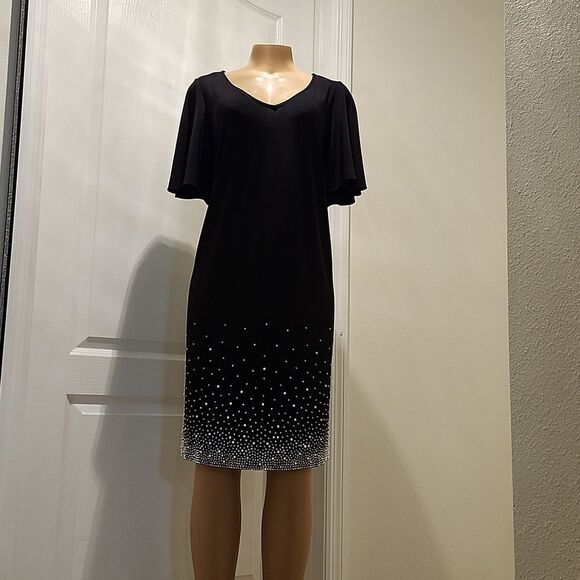 BRAND NEW MSK SHORT SLEEVE BEADED SHIFT DRESS - PLUS - Picture 5 of 16